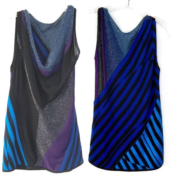 Gucci Cowl Neck Mix Media Knit Sleeveless Top Sz 6-8 - Picture 13 of 16